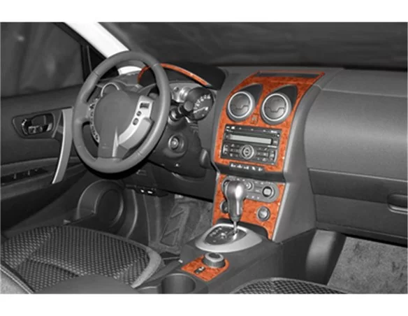 Nissan Qashqai 01.07-12.10 3D Interior Dashboard Trim Kit Dash Trim Dekor 24-Parts - 1 - Interior Dash Trim Kit