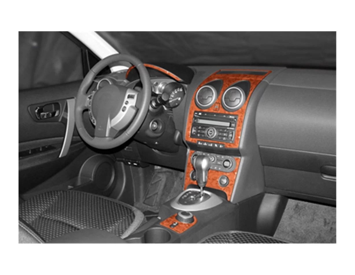 Nissan Qashqai 01.07-12.10 3D Interior Dashboard Trim Kit Dash Trim Dekor 24-Parts - 1 - Interior Dash Trim Kit
