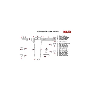 Mercedes Benz E Class W210 1998-2002 Full Set Interior BD Dash Trim Kit 2