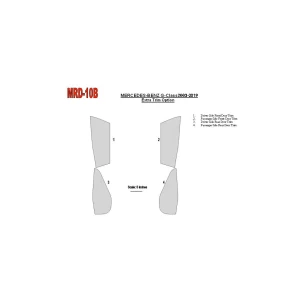 Mercedes Benz G Class 2002-UP Extra Doors Pieces, OEM Compliance, 4 Parts set Interior BD Dash Trim Kit 2