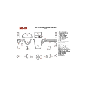 Mercedes Benz G Class 2002-UP Full Set, OEM Compliance, 25 Parts set Interior BD Dash Trim Kit 2