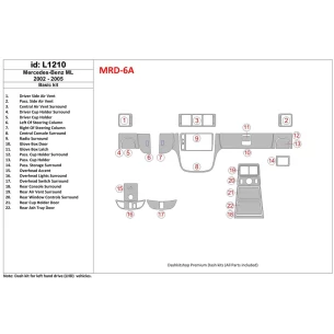 Mercedes Benz M Class 2002-2005 Base Kit Interior BD Dash Trim Kit 2