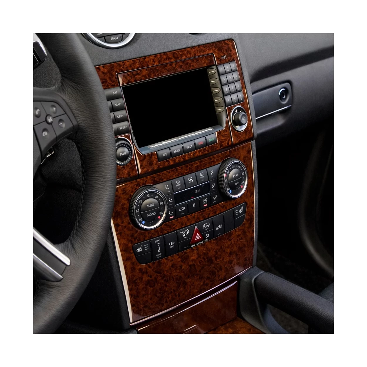 Mercedes Benz ML W164 Class 2006-UP Full Set, Automatic Gear, With NAVI Interior BD Dash Trim Kit