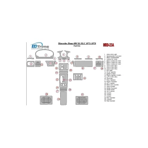 Mercedes Benz R107 450 SL/SLC 1973-1978 Full Set Interior BD Dash Trim Kit