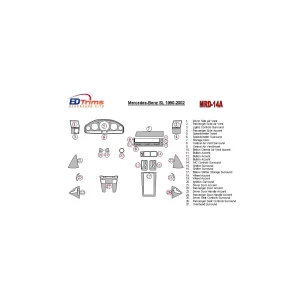 Mercedes Benz R129 SL Class 1990-2002 Full Set Interior BD Dash Trim Kit
