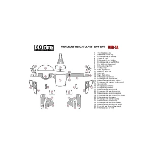 Mercedes Benz S Class W220 2000-2006 OEM Compliance Interior BD Dash Trim Kit
