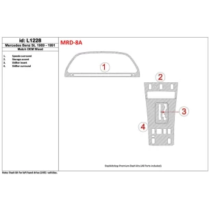 Mercedes Benz SL R129 Class 1989-1991 Full Set Interior BD Dash Trim Kit