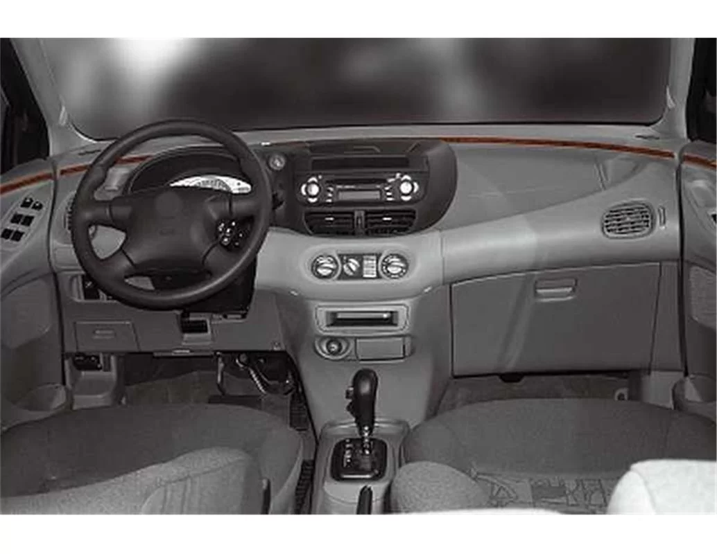Nissan Tino 01.2000 3D Interior Dashboard Trim Kit Dash Trim Dekor 6-Parts - 1 - Interior Dash Trim Kit