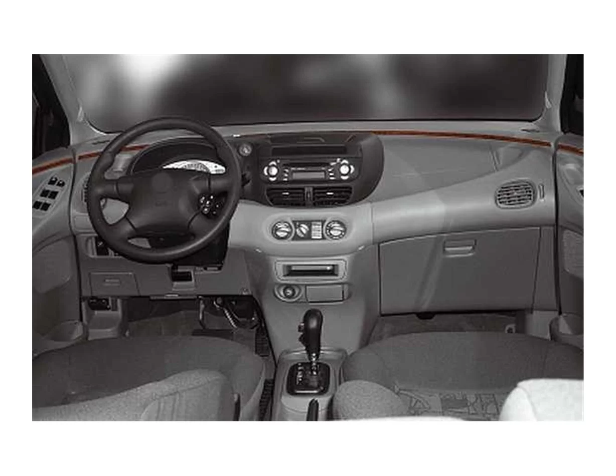 Nissan Tino 01.2000 3D Interior Dashboard Trim Kit Dash Trim Dekor 6-Parts - 1 - Interior Dash Trim Kit