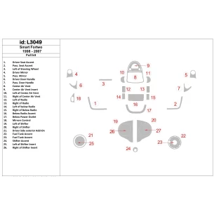 Mcc Smart Smart 1998-2007 Full Set, With Bonus Parts Interior BD Dash Trim Kit 2
