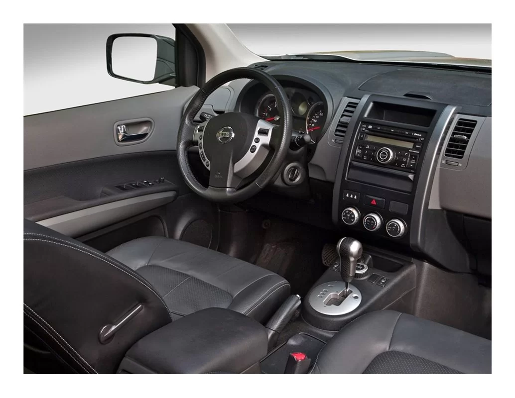 Nissan X Trail 2007-2013 3D Interior Dashboard Trim Kit Dash Trim Dekor 16-Parts - 1 - Interior Dash Trim Kit