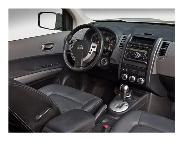 Nissan X Trail 2007-2013 3D Interior Dashboard Trim Kit Dash Trim Dekor 16-Parts - 1 - Interior Dash Trim Kit