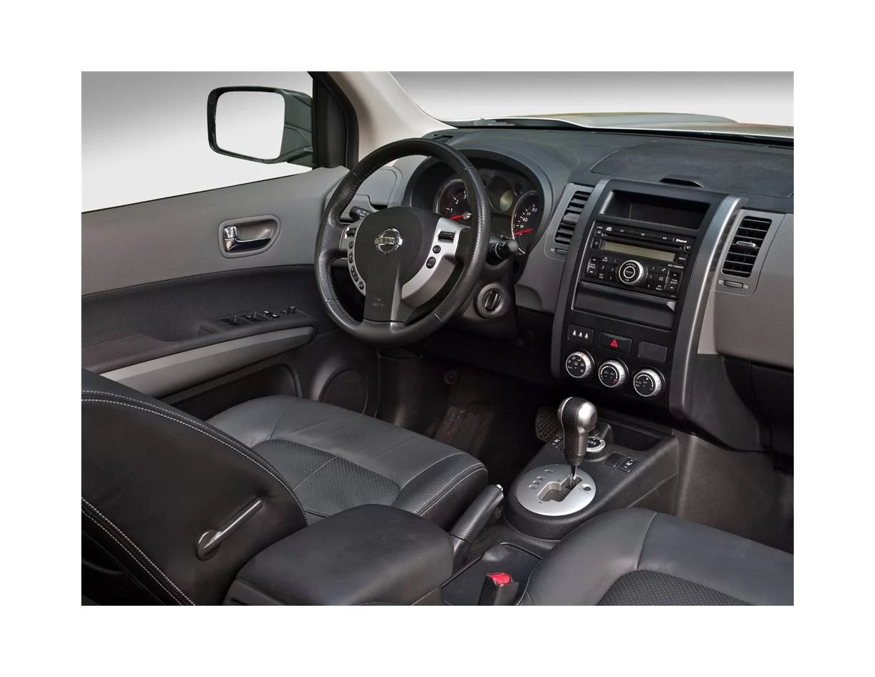 Nissan X Trail 2007-2013 3D Interior Dashboard Trim Kit Dash Trim Dekor 16-Parts - 1 - Interior Dash Trim Kit