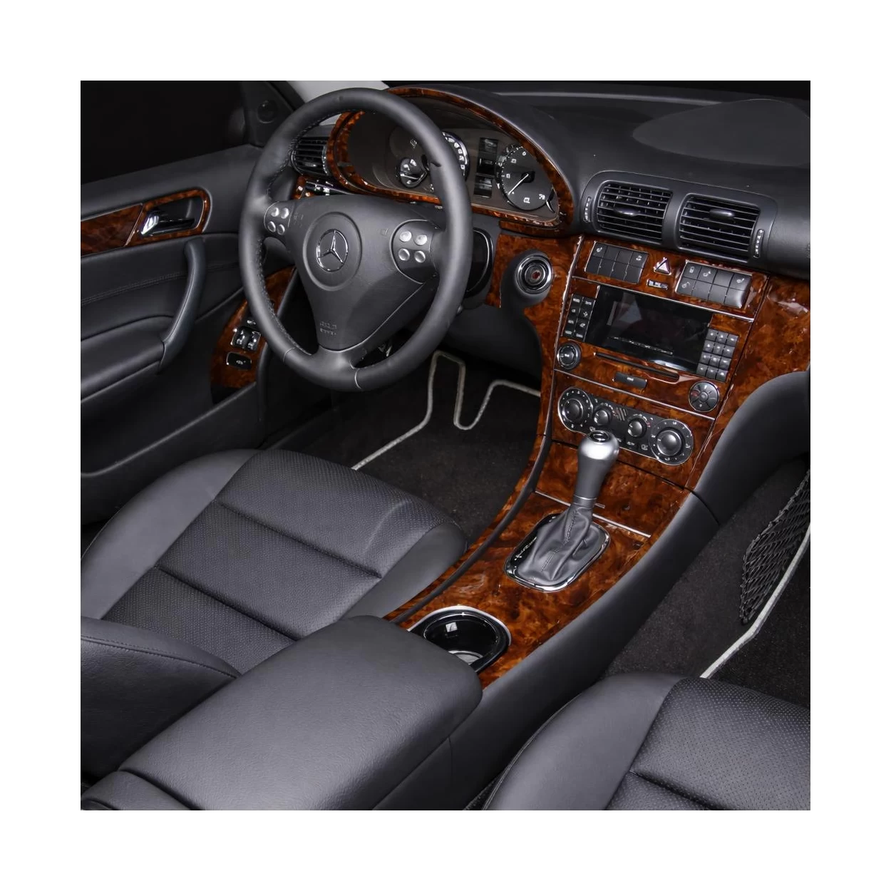 Mercedes Benz W203 C Class 2005-2007 Full Set, 4 Doors Coupe, Without Power Seats Interior BD Dash Trim Kit