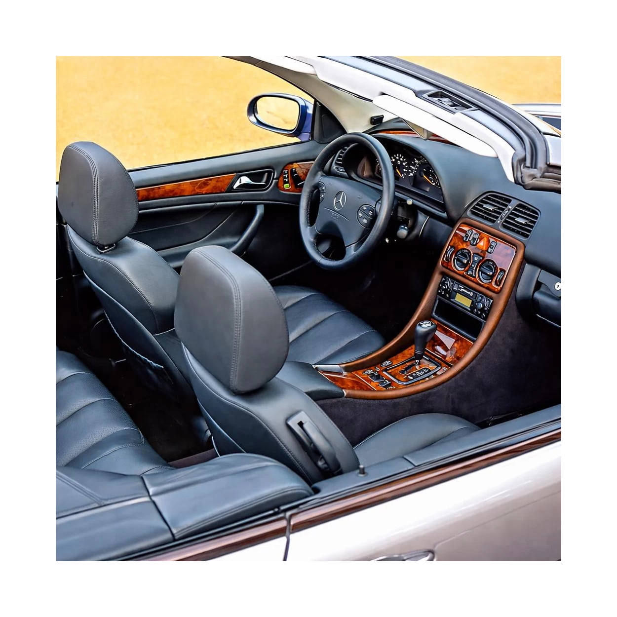 Mercedes Benz W208 CLK-Cabrio 1997–2003 3D Interior Dashboard Trim Kit Dash Trim Dekor 19-Parts