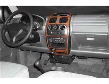 Opel Agila 04.00-12.03 3D Interior Dashboard Trim Kit Dash Trim Dekor 3-Parts - 1 - Interior Dash Trim Kit