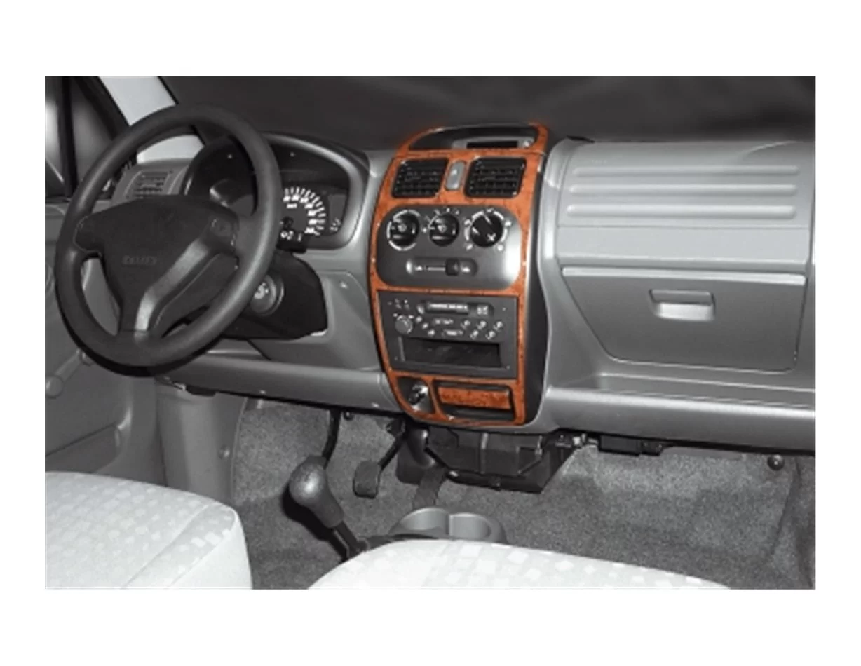 Opel Agila 04.00-12.03 3D Interior Dashboard Trim Kit Dash Trim Dekor 3-Parts - 1 - Interior Dash Trim Kit