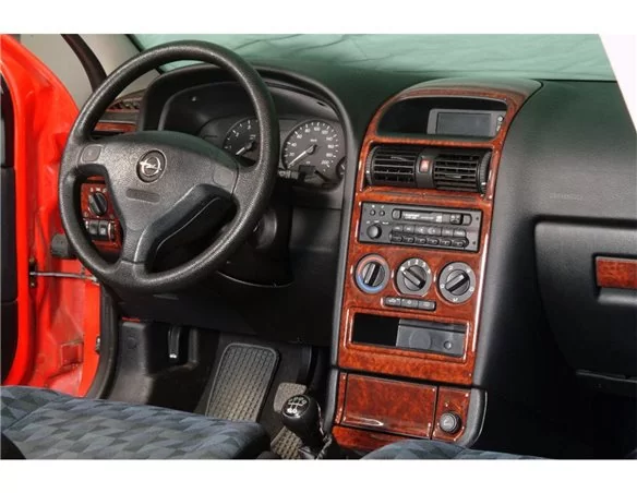 Opel Astra G 03.98-12.03 3D Interior Dashboard Trim Kit Dash Trim Dekor 16-Parts - 1 - Interior Dash Trim Kit