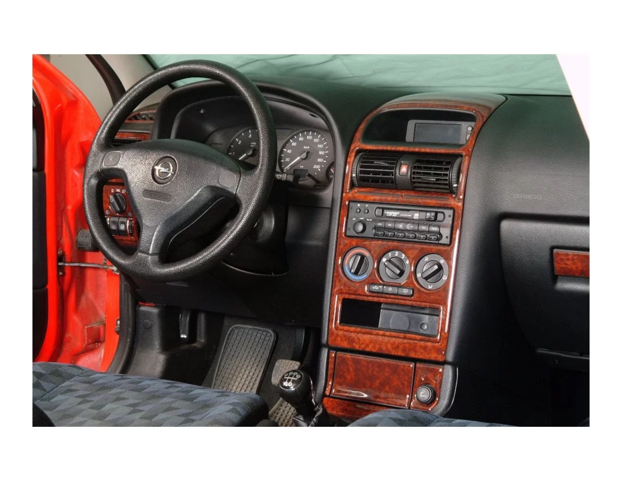Opel Astra G 03.98-12.03 3D Interior Dashboard Trim Kit Dash Trim Dekor 16-Parts - 1 - Interior Dash Trim Kit