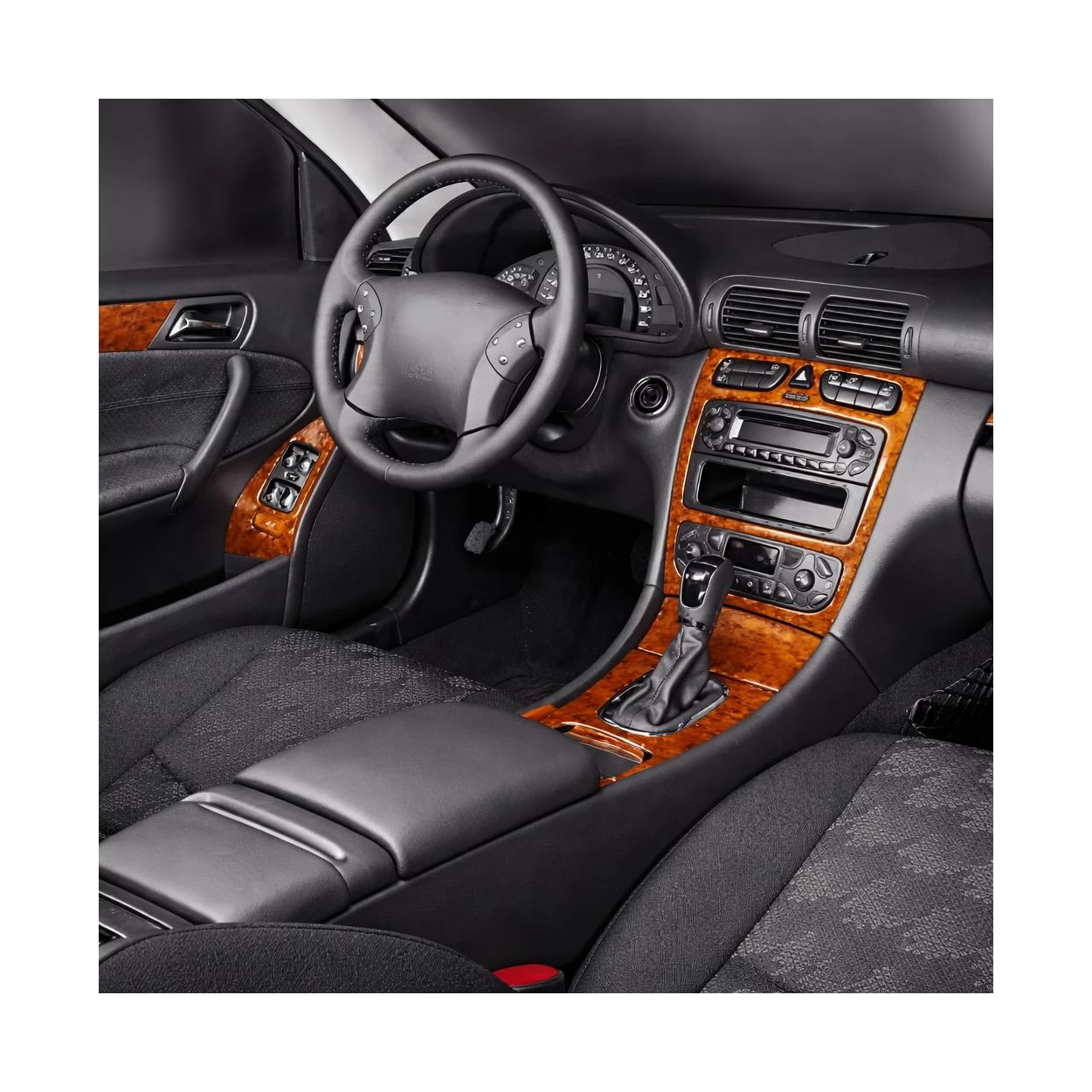 Mercedes C-Class W203 05.00-12.06 3D Interior Dashboard Trim Kit Dash Trim Dekor 16-Parts