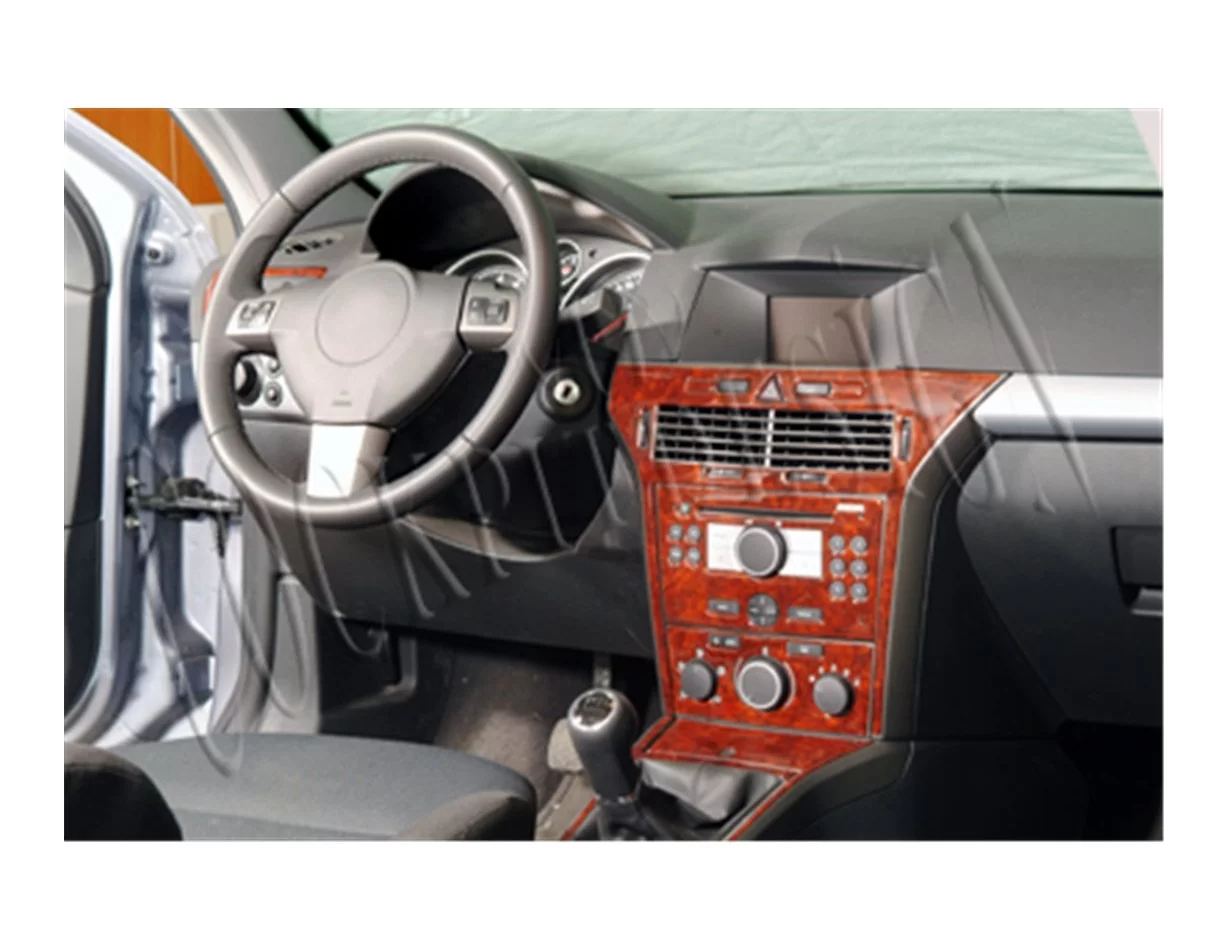 Opel Astra H 01.04-08.10 3D Interior Dashboard Trim Kit Dash Trim Dekor 10-Parts - 1 - Interior Dash Trim Kit