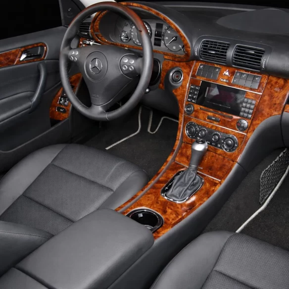 Mercedes C-Class W203 05.2005 3D Interior Dashboard Trim Kit Dash Trim Dekor 15-Parts