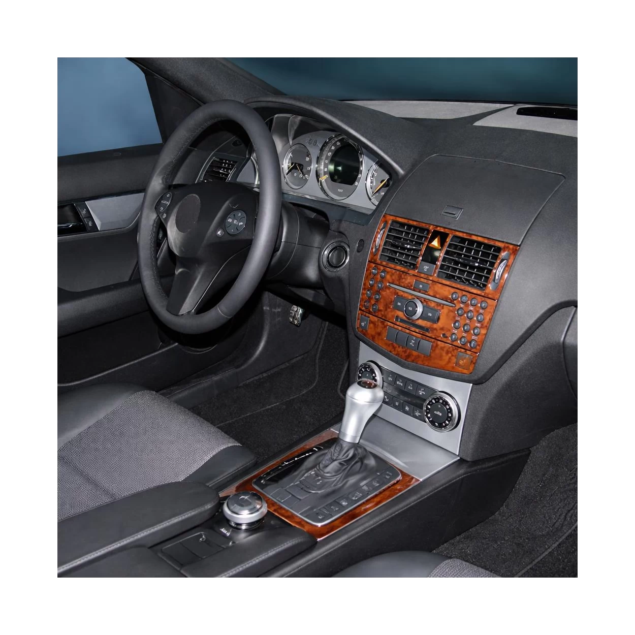 Mercedes C-Class W204 01.06-01.11 3D Interior Dashboard Trim Kit Dash Trim Dekor 11-Parts
