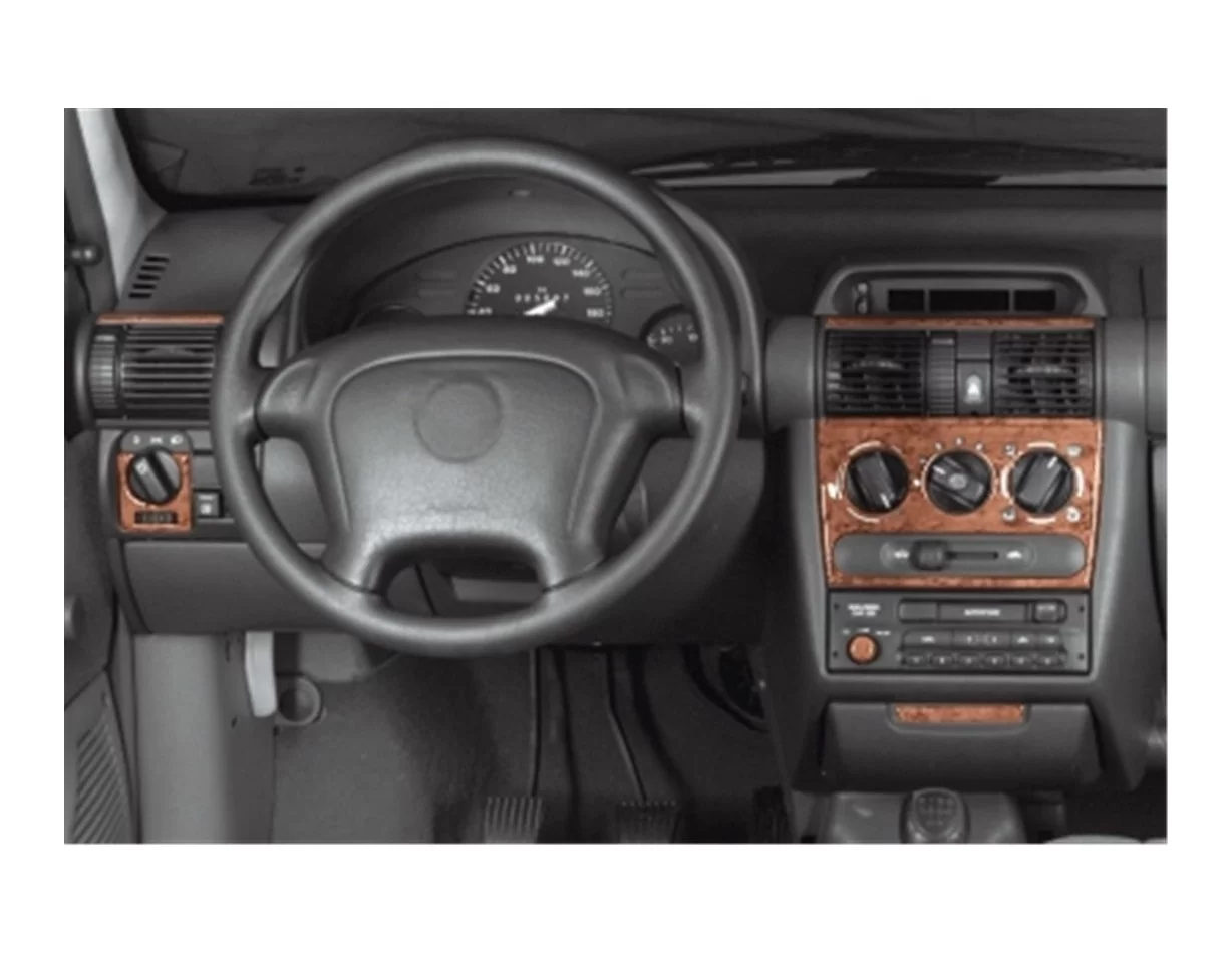 Opel Corsa B-Tigra ­ Combo 01.93-10.00 3D Interior Dashboard Trim Kit Dash Trim Dekor 10-Parts - 1 - Interior Dash Trim Kit
