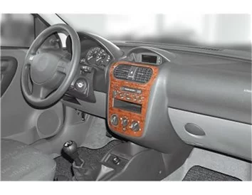 Opel Corsa C – Combo 08.00-06.06 3D Interior Dashboard Trim Kit Dash Trim Dekor 6-Parts - 1 - Interior Dash Trim Kit