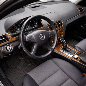 Mercedes C-Class W204 01.2006 3D Interior Dashboard Trim Kit Dash Trim Dekor 17-Parts