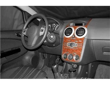 Opel Corsa D 01.2007 3D Interior Dashboard Trim Kit Dash Trim Dekor 13-Parts - 1 - Interior Dash Trim Kit