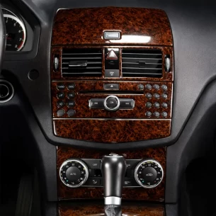 Mercedes C-Class W204 2007–2014 3D Interior Dashboard Trim Kit Dash Trim Dekor 46-Parts