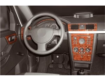 Opel Meriva 02.03-12.07 3D Interior Dashboard Trim Kit Dash Trim Dekor 17-Parts - 1 - Interior Dash Trim Kit