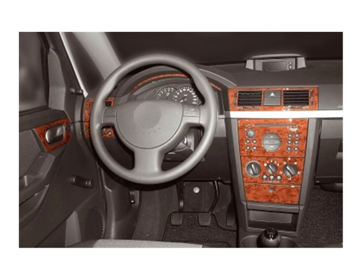 Opel Meriva 02.03-12.07 3D Interior Dashboard Trim Kit Dash Trim Dekor 17-Parts - 1 - Interior Dash Trim Kit