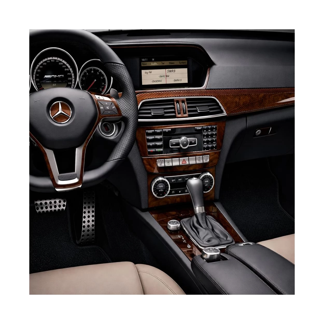 Mercedes C-class W205 2015–present 3D Interior Dashboard Trim Kit Dash Trim Dekor 18-Parts