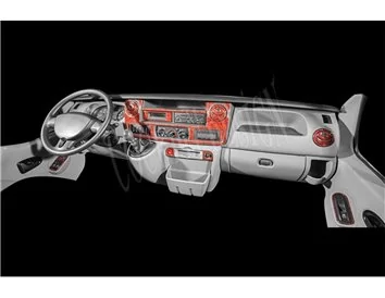 Opel Movano 01.04-12.09 3D Interior Dashboard Trim Kit Dash Trim Dekor 28-Parts - 1 - Interior Dash Trim Kit