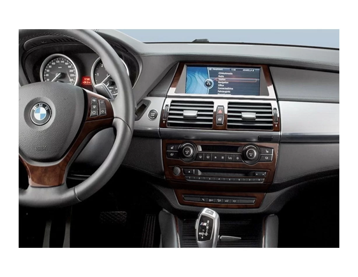BMW X6 E71 2008-2014 3D Interior Dashboard Trim Kit Dash Trim Dekor 41-Parts - 1 - Interior Dash Trim Kit