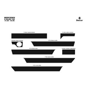 Mercedes E-Class W124 01.85-05.96 3D Interior Dashboard Trim Kit Dash Trim Dekor 8-Parts 2