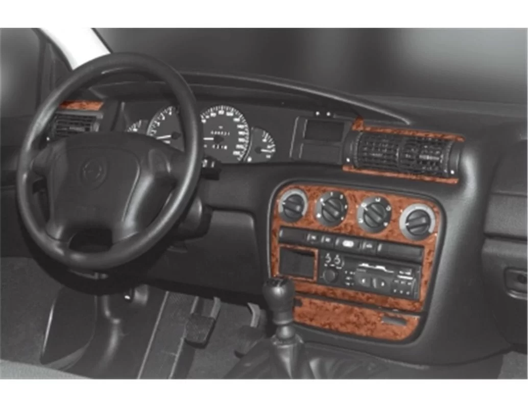 Opel Omega B1 09.93-08.99 3D Interior Dashboard Trim Kit Dash Trim Dekor 7-Parts - 1 - Interior Dash Trim Kit