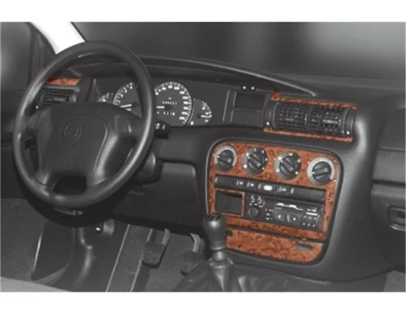 Opel Omega B1 09.93-08.99 3D Interior Dashboard Trim Kit Dash Trim Dekor 7-Parts - 1 - Interior Dash Trim Kit