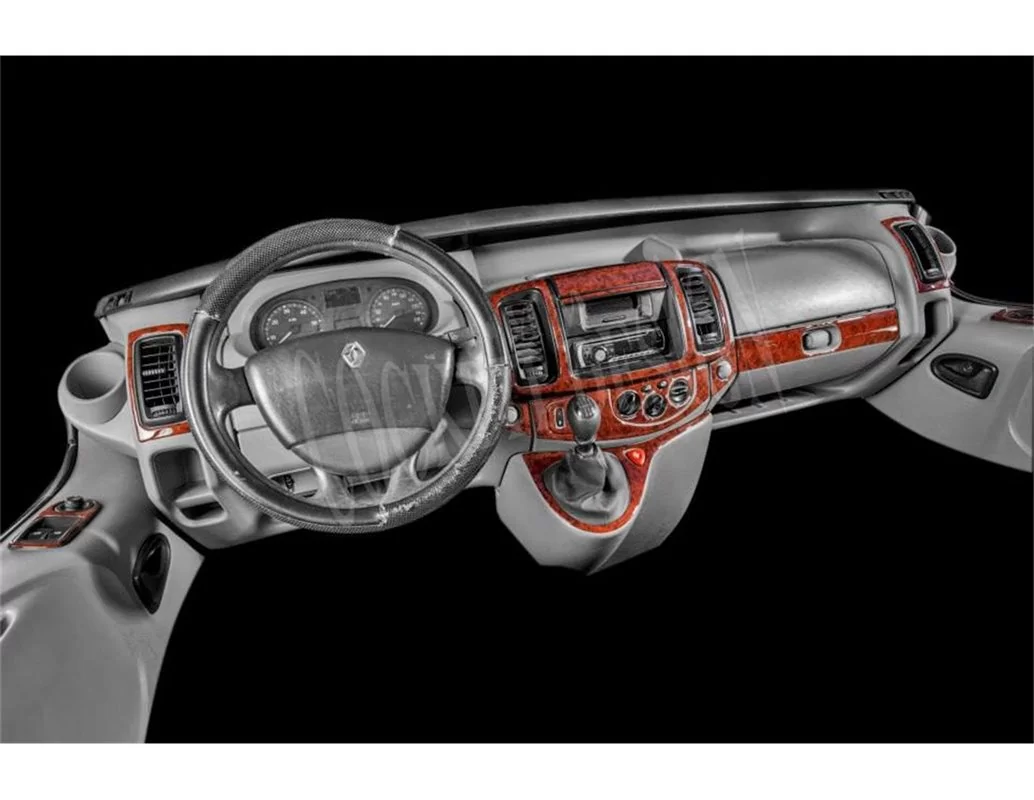 Opel Vivaro 01.07-01.11 3D Interior Dashboard Trim Kit Dash Trim Dekor 17-Parts - 1 - Interior Dash Trim Kit