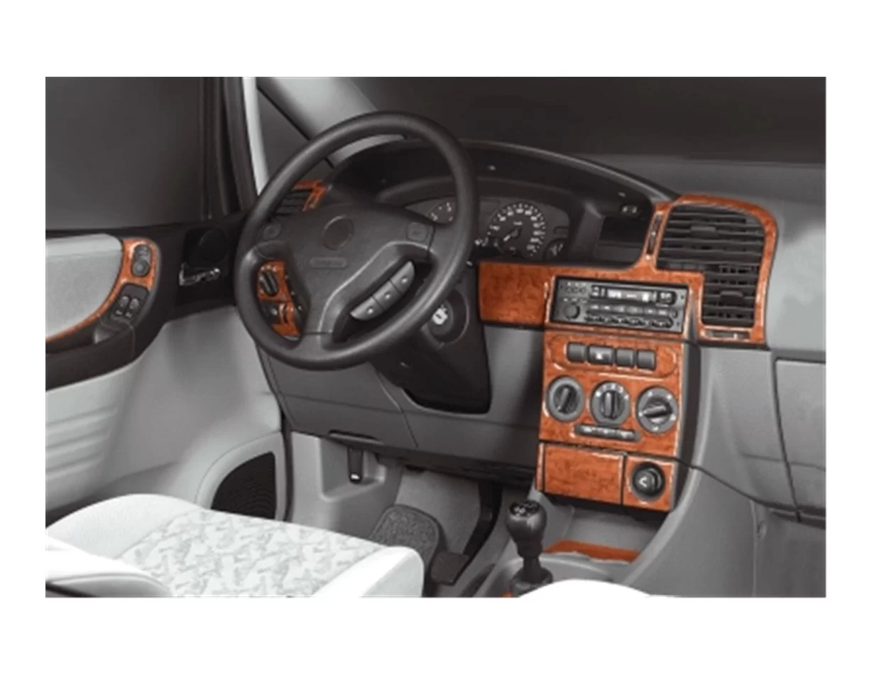 Opel Zafira A 01.99-12.05 3D Interior Dashboard Trim Kit Dash Trim Dekor 21-Parts - 1 - Interior Dash Trim Kit