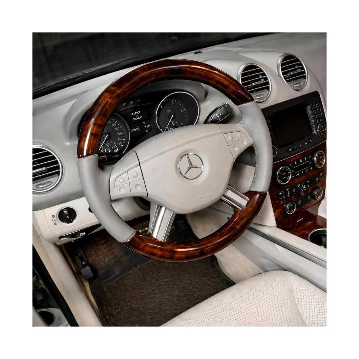 Mercedes ML-Class W164 2006-2011 3D Interior Dashboard Trim Kit Dash Trim Dekor 49-Parts