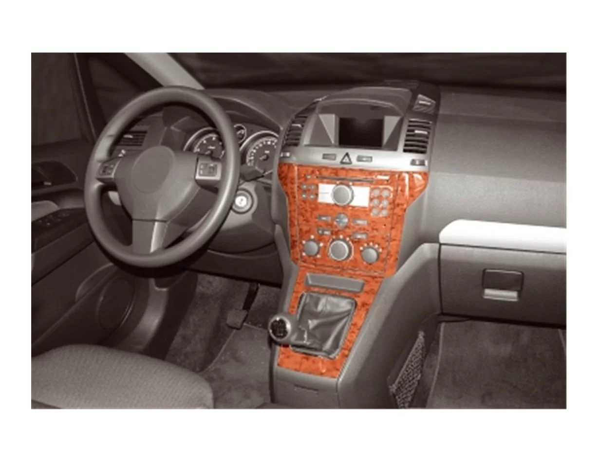 Opel Zafira B 01.06-12.10 3D Interior Dashboard Trim Kit Dash Trim Dekor 4-Parts - 1 - Interior Dash Trim Kit