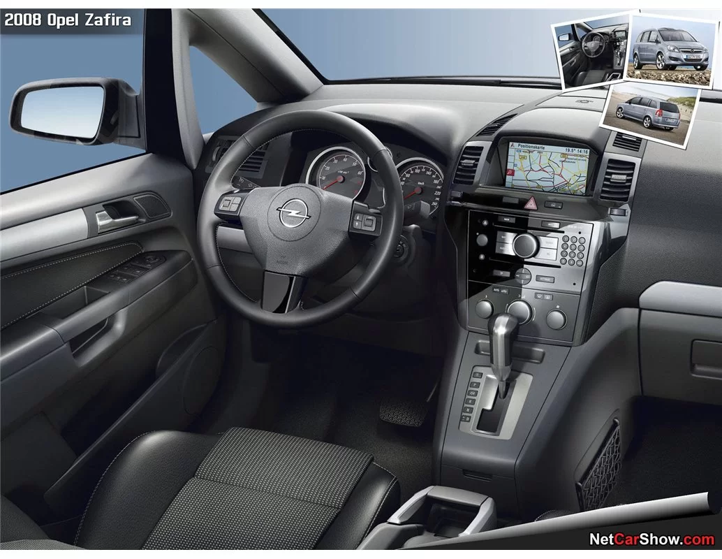 Opel Zafira B 01.06-12.15 3D Interior Dashboard Trim Kit Dash Trim Dekor 21-Parts - 1 - Interior Dash Trim Kit