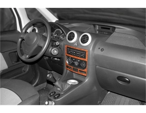 Peugeot 1007 04.2005 3D Interior Dashboard Trim Kit Dash Trim Dekor 2-Parts - 1 - Interior Dash Trim Kit