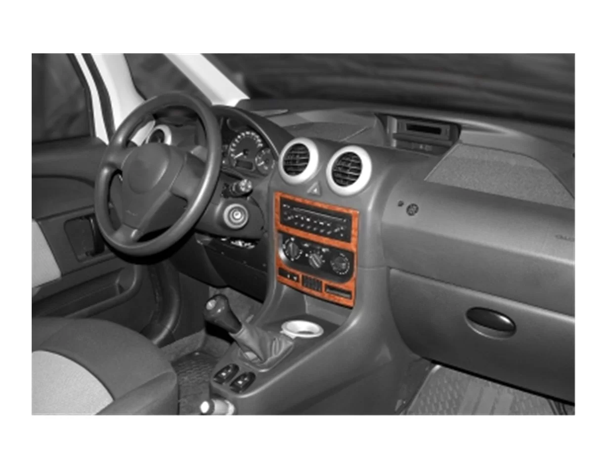 Peugeot 1007 04.2005 3D Interior Dashboard Trim Kit Dash Trim Dekor 2-Parts - 1 - Interior Dash Trim Kit