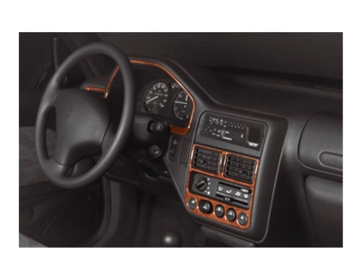 Peugeot 106 04.91-07.96 3D Interior Dashboard Trim Kit Dash Trim Dekor 12-Parts - 1 - Interior Dash Trim Kit