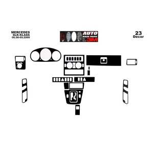 Mercedes SLK (R170) 1997-2004 3D Interior Dashboard Trim Kit Dash Trim Dekor 23-Parts 2