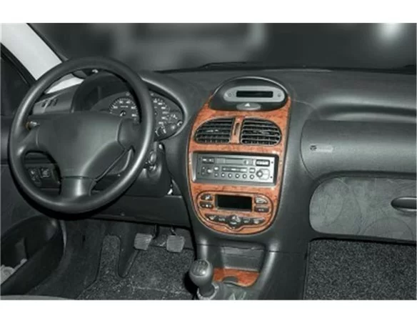 Peugeot 206 10.01-01.10 3D Interior Dashboard Trim Kit Dash Trim Dekor 10-Parts - 1 - Interior Dash Trim Kit
